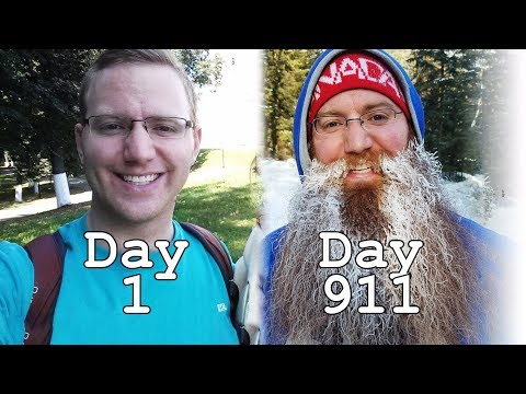 911 DAYS OF BEARD GROWTH TIME LAPSE - ROUND THE WORLD TRIP