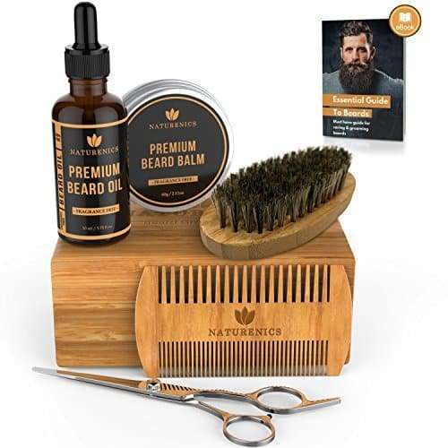 Kit Barbe Homme 9pcs-Coffret Cadeaux Hommes Original, Kit de Soin