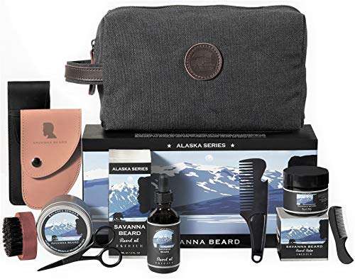 Kit Barbe Homme, Beesjuy Coffret Barbe Homme, Coffret Cadeau Homme