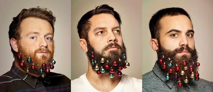 les boules de barbe de noël